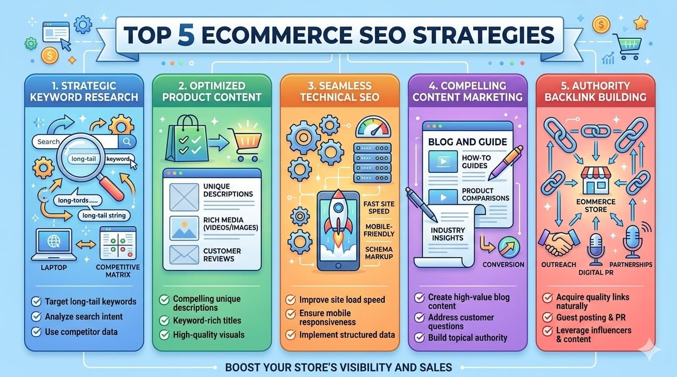 Top 5 Ecommerce SEO Strategies